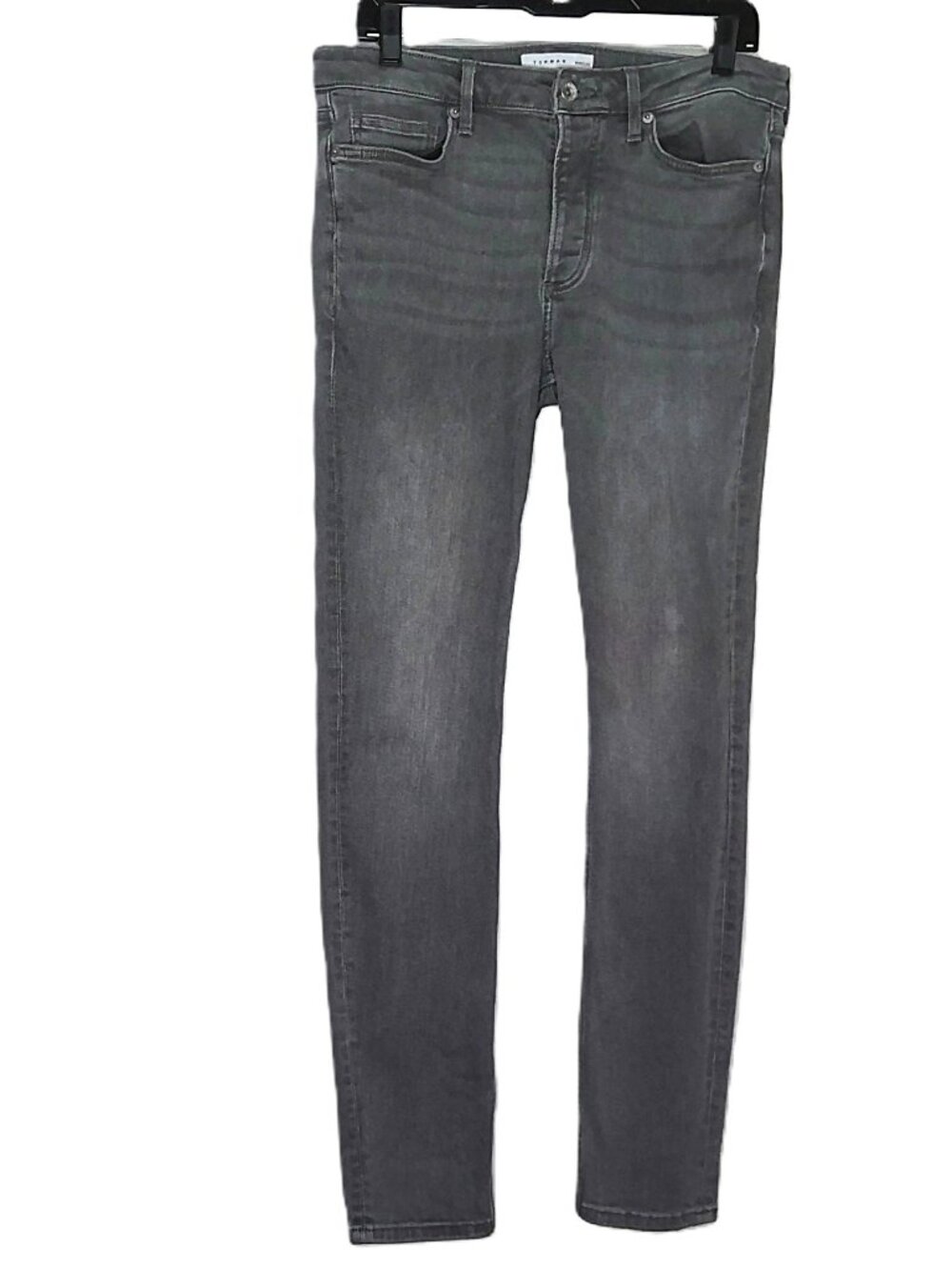 Topman Men's Gray Jeans Stretch Denim Skinny Mid Rise Medium Wash Sz 32 X 32